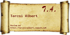 Tercsi Albert névjegykártya