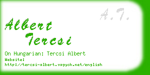 albert tercsi business card